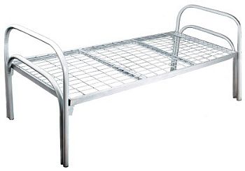 Кровать одноярусная с двумя усилениями 80*190 см, белая