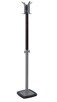 Вешалка напольная Босс 3 темно-коричневый/ металлик